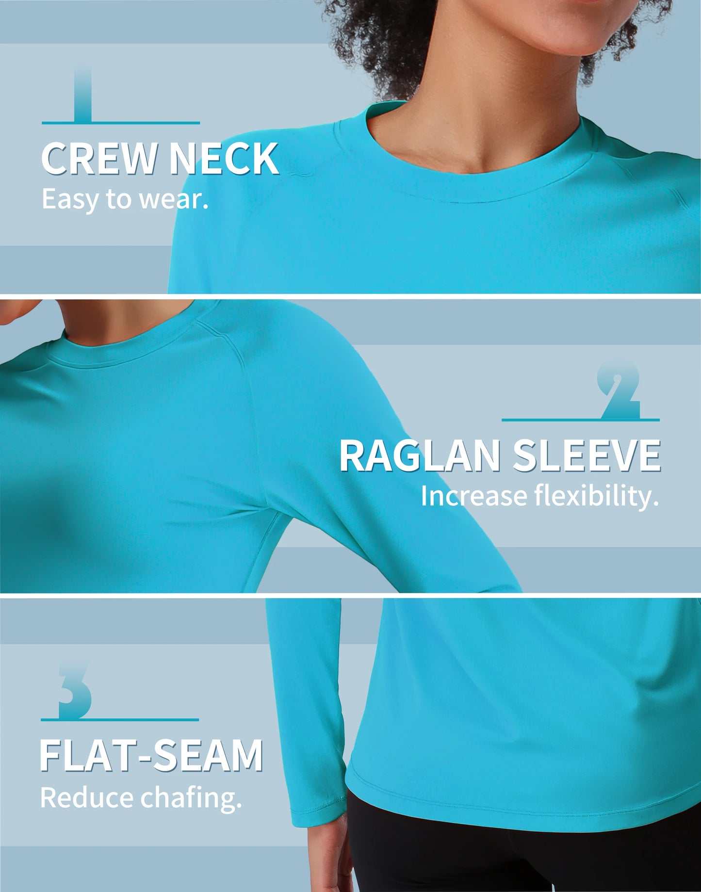 Womens Camp Hiking Long Sleeve T-shirt  SPF UV Protection