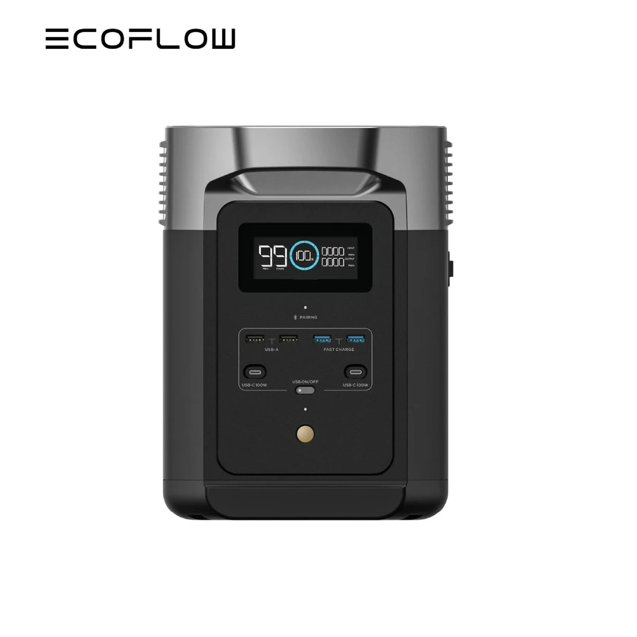 Solar Generator DELTA 3 Classical Dark 1000, 1024Wh LiFePO4 Battery Portable Power Station, 1800W AC/100W USB-
