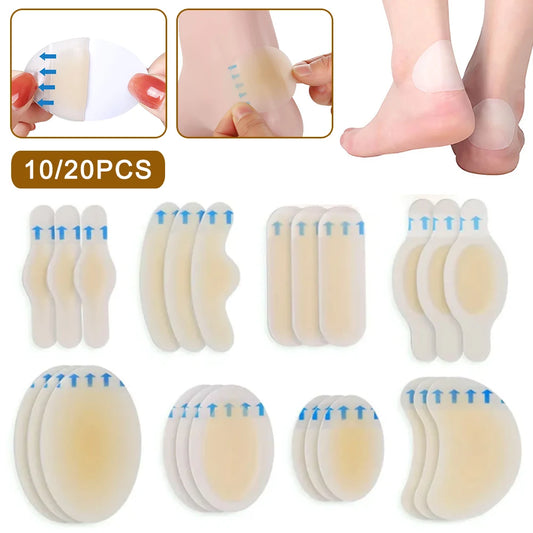 20/10pcs Hydrocolloid Foot Patch Heel Stickers