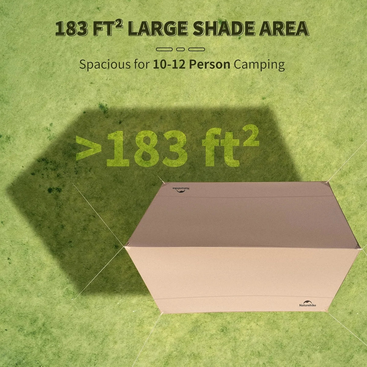 Naturehike Large Camping Canopy & Sun Shelter – Family Beach & Park Tarp