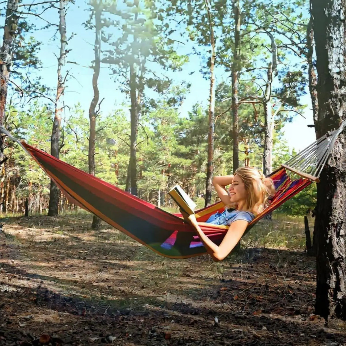 Adjustable Hammock with Stand & Storage Bag – 600 lb Capacity