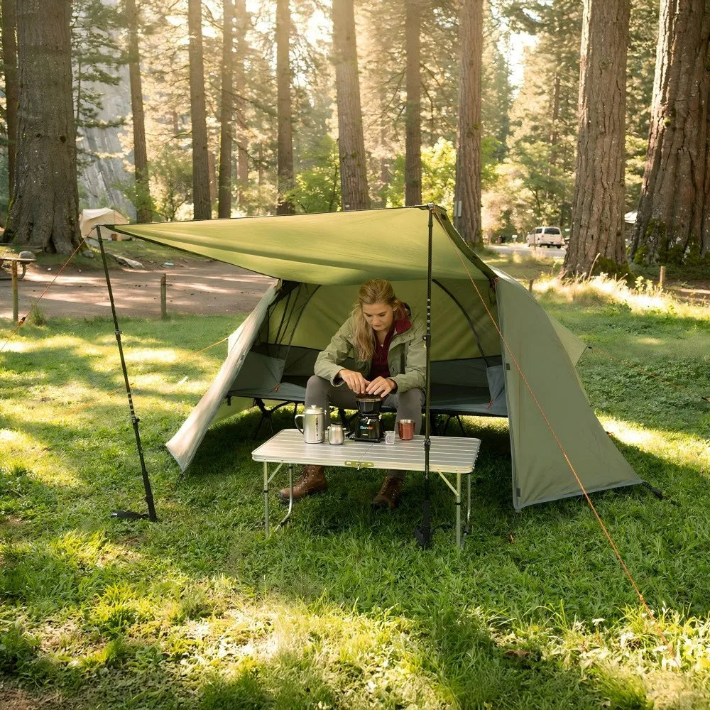 Night Cat 1-Person Elevated Camping Cot Tent – 4-Mode Convertible Shelter