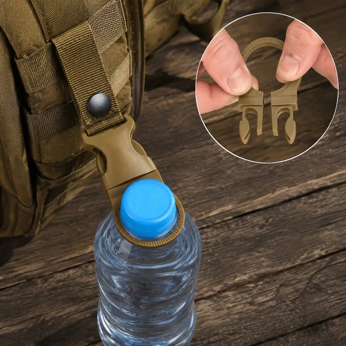 3-Pack Water Bottle Carrier Clips – Backpack & Hiking Bottle Holders