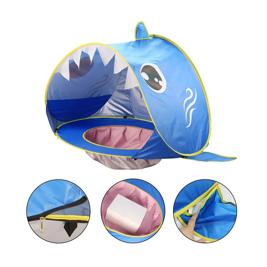 2 IN 1 UPF 50+ Baby beach tent  Waterproof Sun Shelter UV-protecting Sunshelter with Pool Kid Outdoor Sunshade Beach sunshelter
