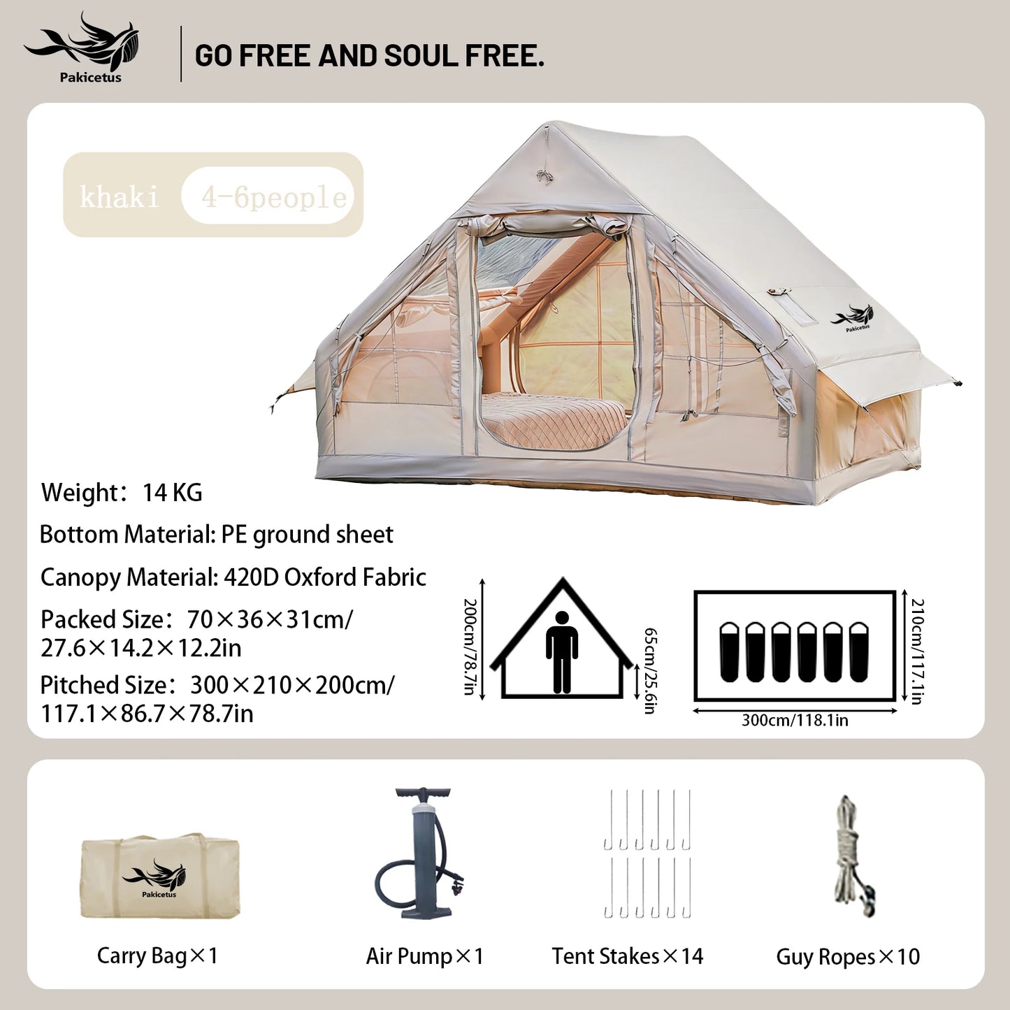 4-8 Person Inflatable Tent