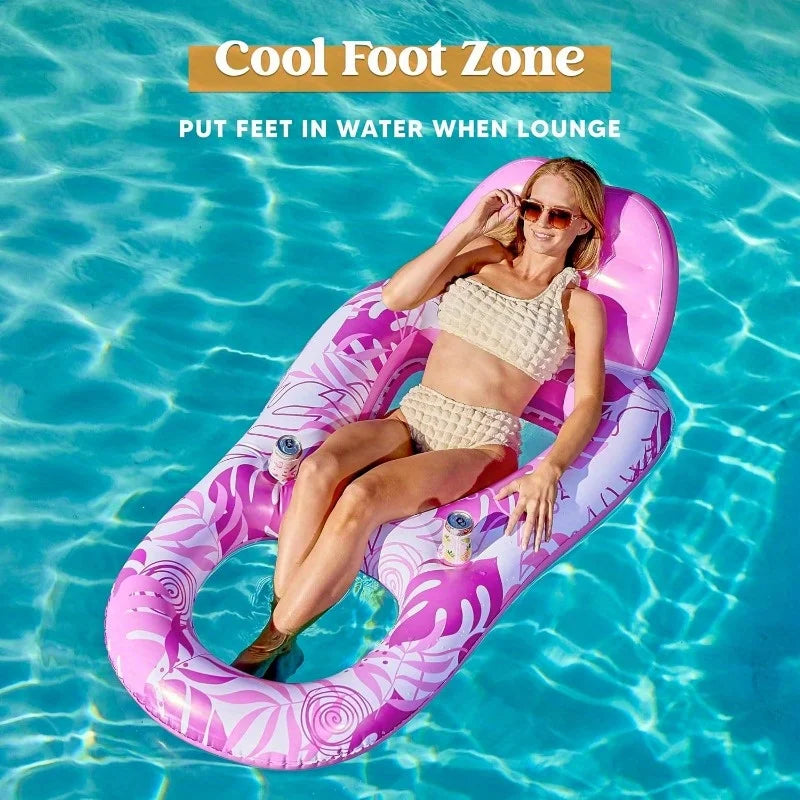 Inflatable Adult Pool Floats Lounger Pool Float Lounge Raft Floaties Water Recliner Chair for Summer Water Party