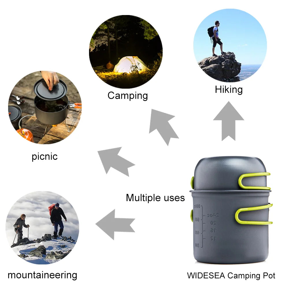 Ultralight Camping Cooking Pot Set