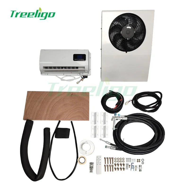 Treeligo 12V/24V 12000BTUmSplit Air Conditioner Electric
