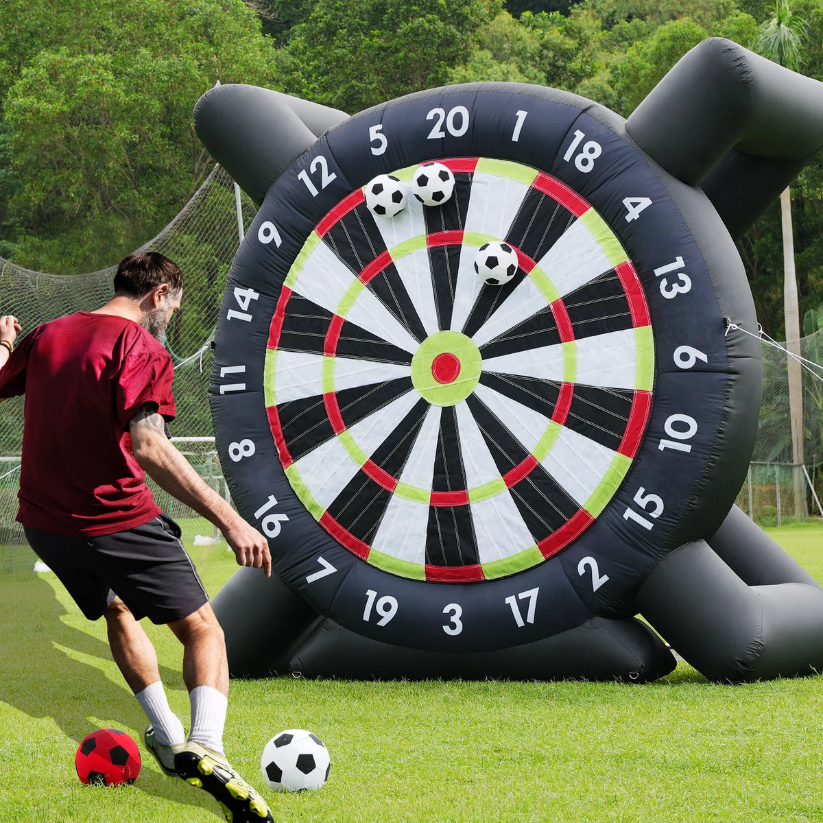 King Inflatable 10FT Giant Soccer Dart Board with Blower & 8 Balls