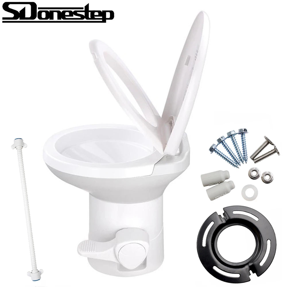 RV Toilet Gravity Flush Foot Pedal Flush