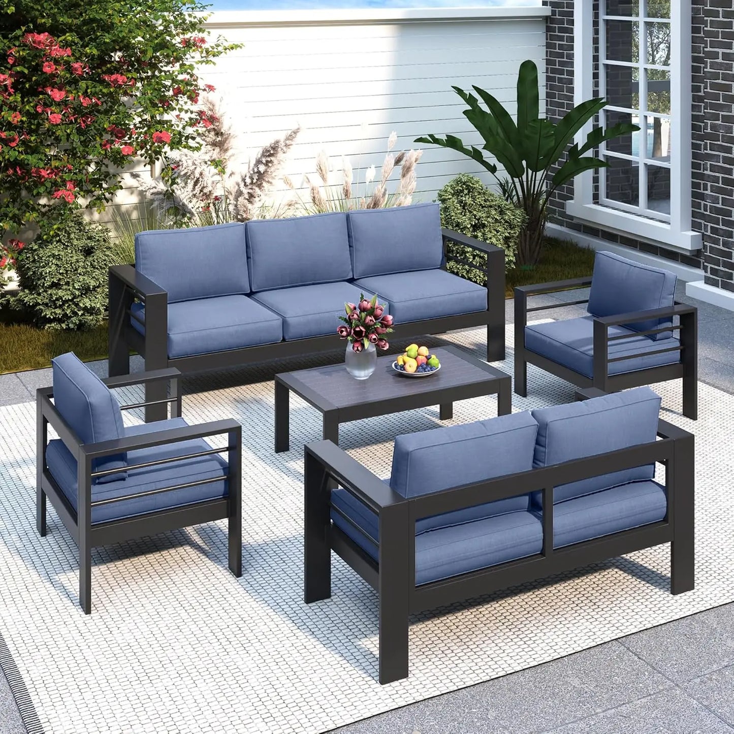 Oversized Aluminum Patio Furniture Set