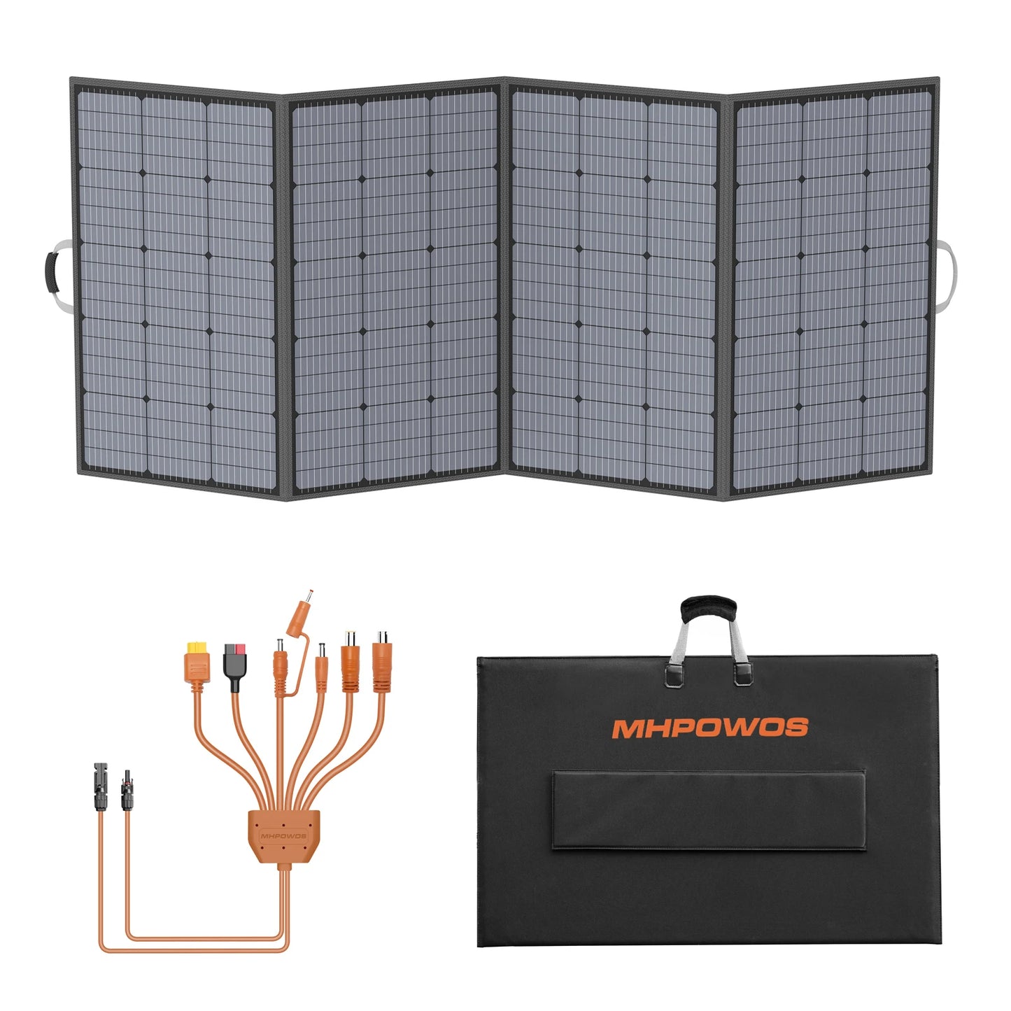 MHPOWOS 400W Lightweight Portable Solar Panel Power Backup 31V Foldable Solar Charger for Off-Grid