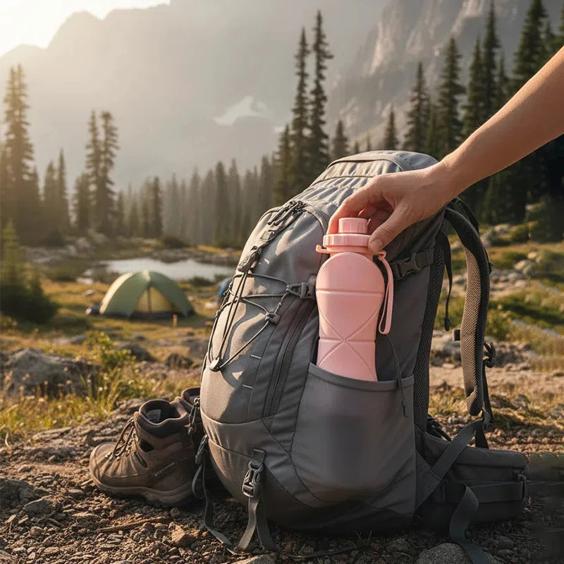 Outdoor Silicone Folding Water Bottle Portable