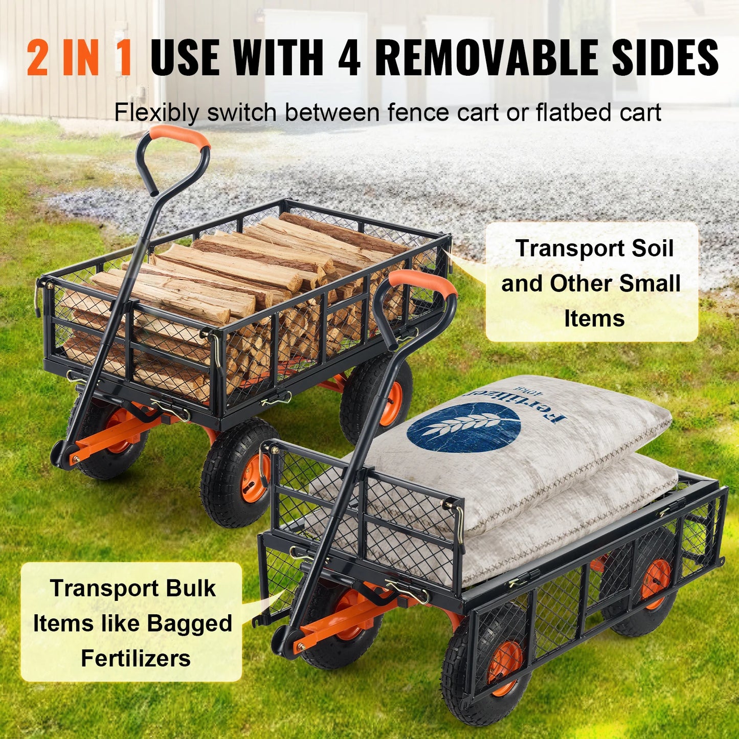 Garden metal Utility Wagon