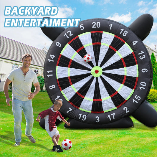 King Inflatable 10FT Giant Soccer Dart Board with Blower & 8 Balls