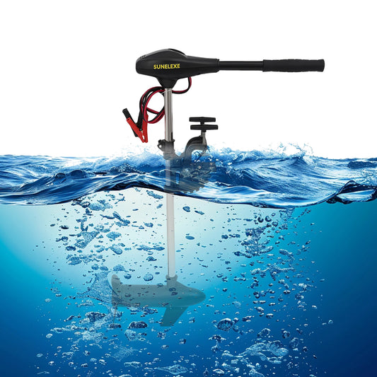 Powerful 40lb Thrust Electric Trolling Motor, 5 Forward Speeds for Fishing & Inflatable Boats