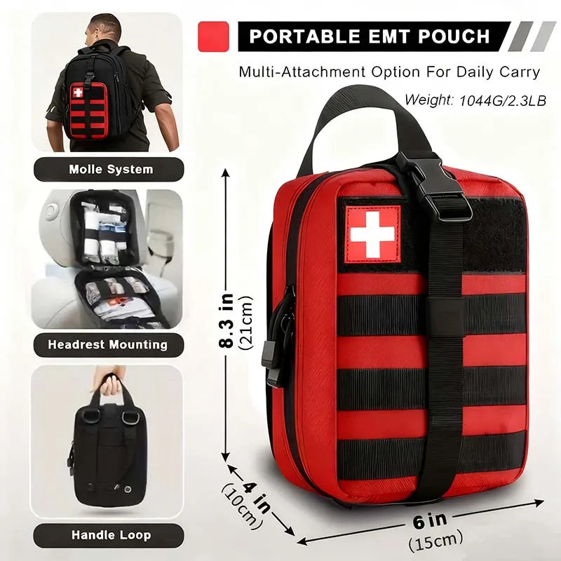 379pcs First Aid Kit Portable Emergency Bag,