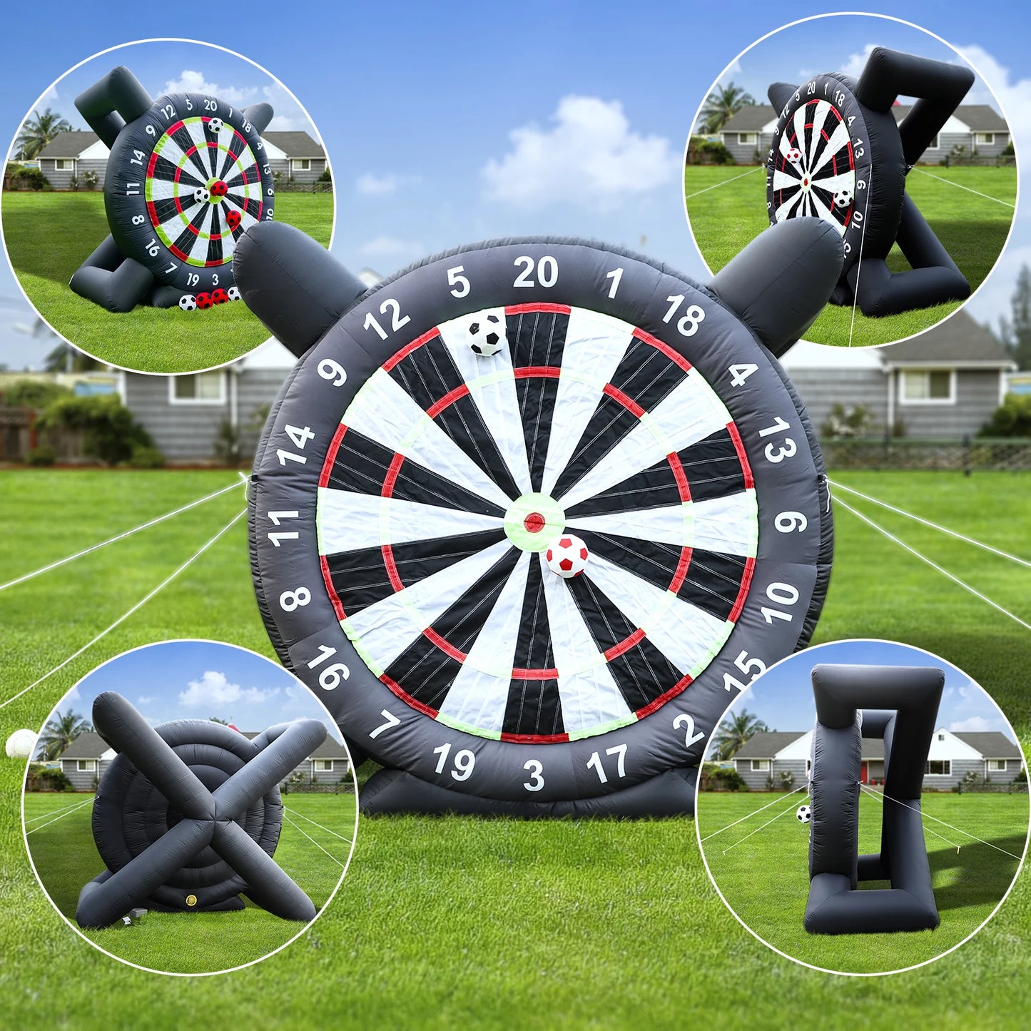 Outdoor Inflatable Games Inflatable Dart Board. Large Backyard Party Sports Game for Family Events