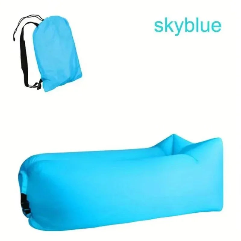 Inflatable Lounger Air Sofa Extra Thick Foldable Couch For Outdoor Camping Beach Patio Quick Inflation Home Furniture