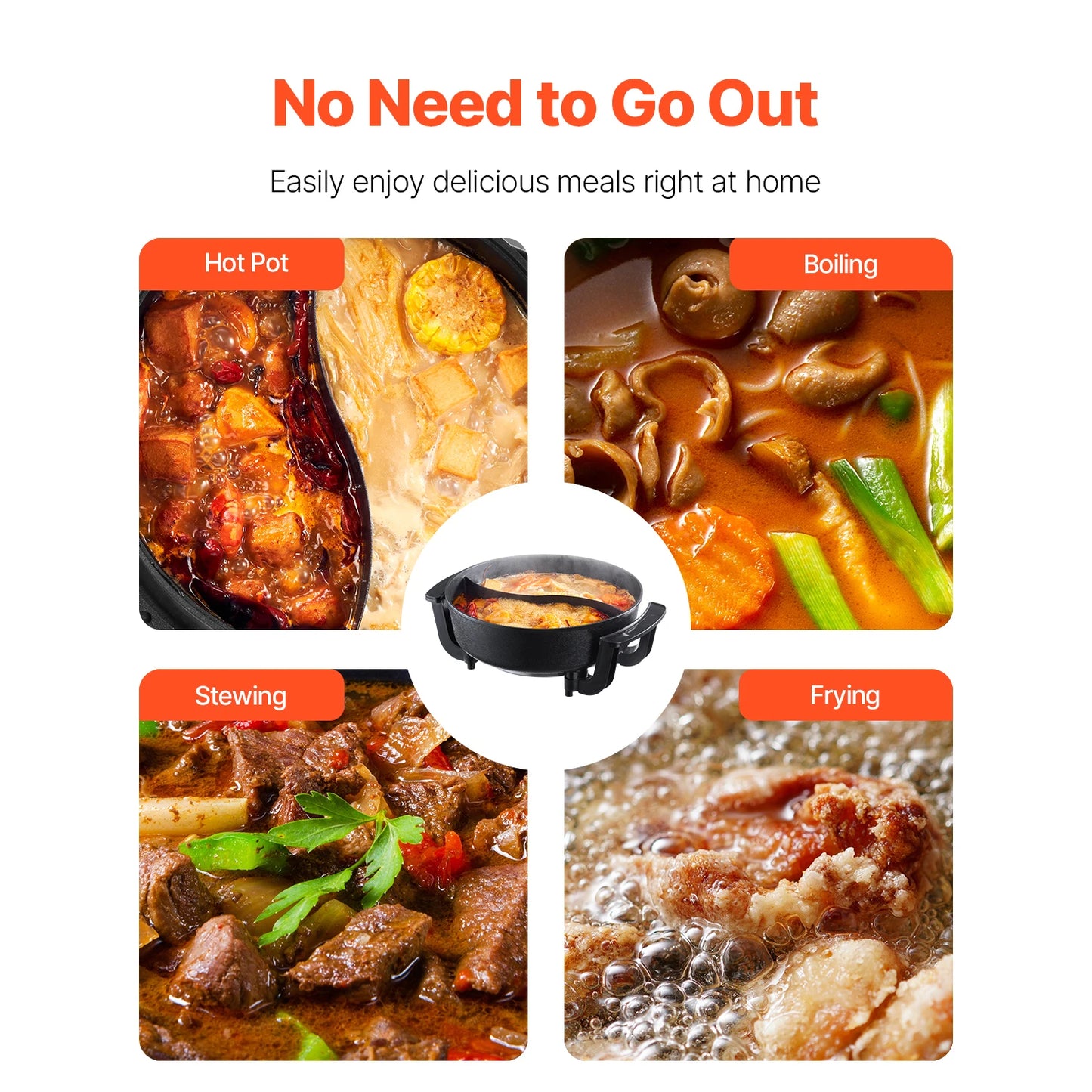 Electric Hot Pot  Electric Cooker with Divider
