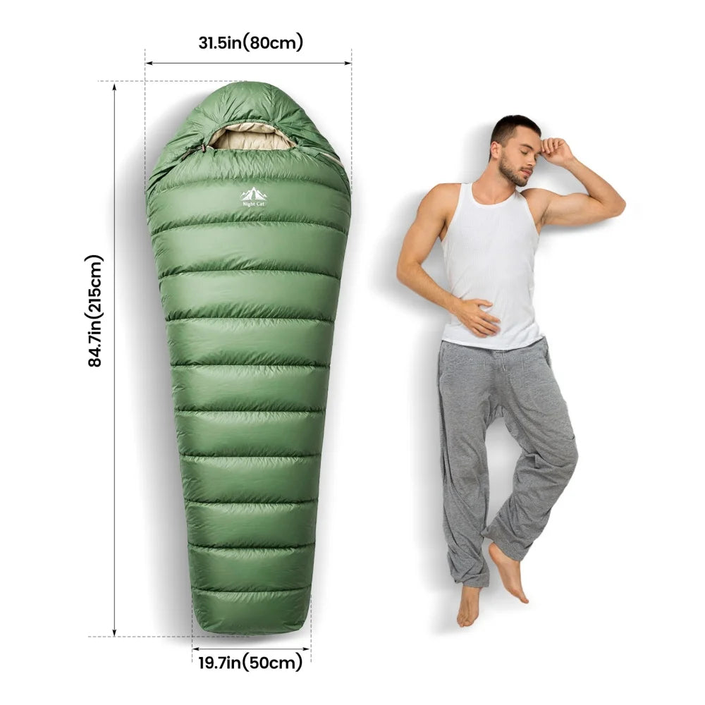 Night Cat 600FP Down Mummy Sleeping Bag – Lightweight Backpacking