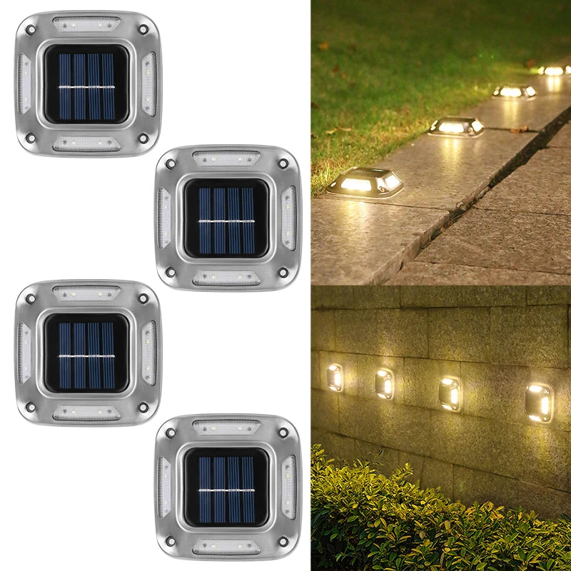 8LED Solar Driveway Light Outdoor Garden Ground Lights Waterproof LED