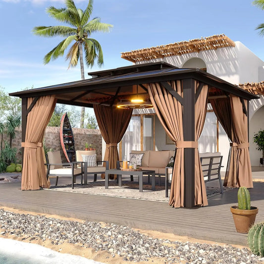 12x10 Hardtop Gazebo Aluminum
