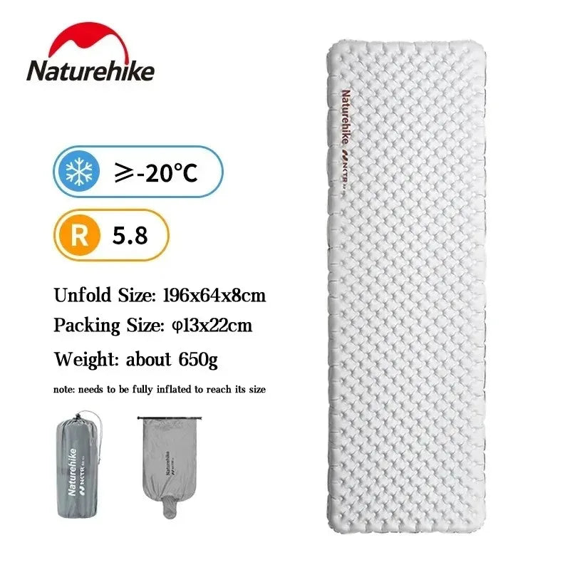 Naturehike R5.8 Ultralight Insulated Sleeping Pad – Single Camping Mat