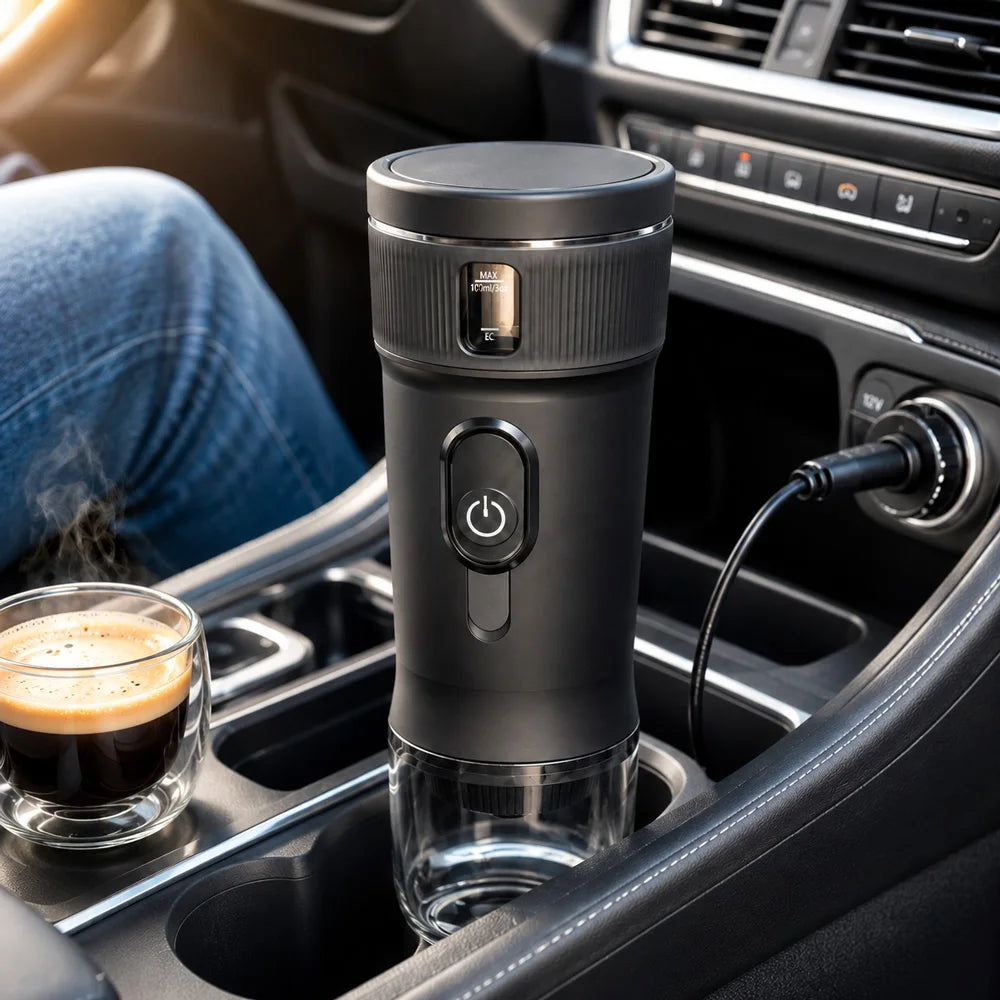 12V Portable Espresso Machine – Nespresso-Compatible Travel Coffee Maker