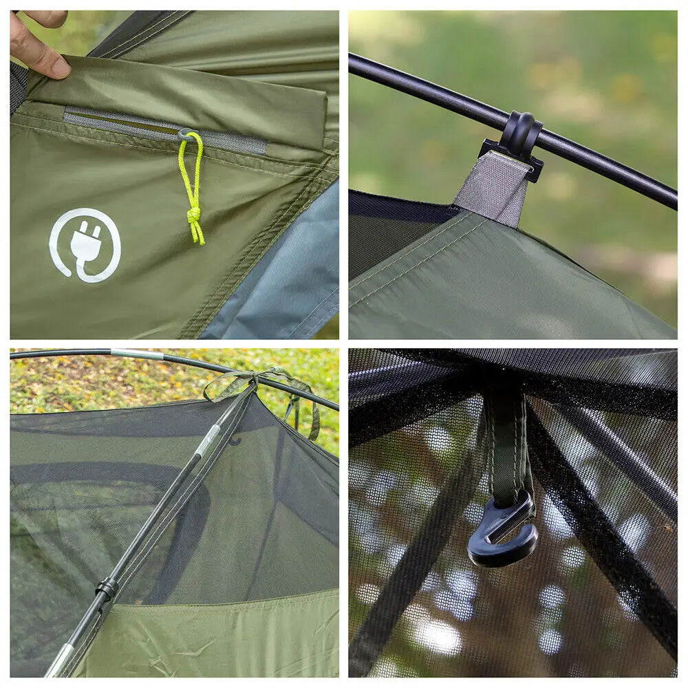 Night Cat 1–4 Person Lightweight Backpacking Tent with Rainfly & 2 Doors