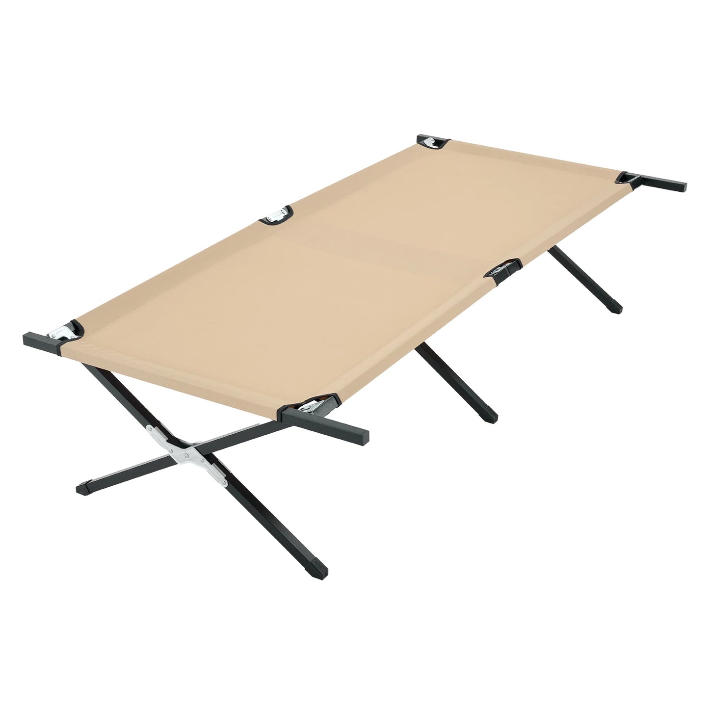 JHK Portable Folding Camping Marching Bed 300 LBS Capacity Collapsible Camping Cot