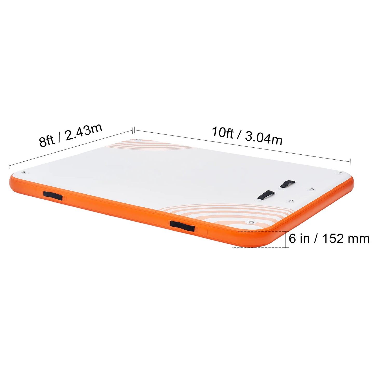 Inflatable Floating Dock Non-Slip Water Dock Mat with Detachable Ladder