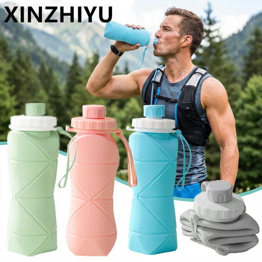 Outdoor Silicone Folding Water Bottle Portable