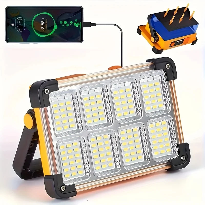 Rechargeable Solar LED Work Light – 3600mAh Portable Floodlight (1 or 2 Pack)