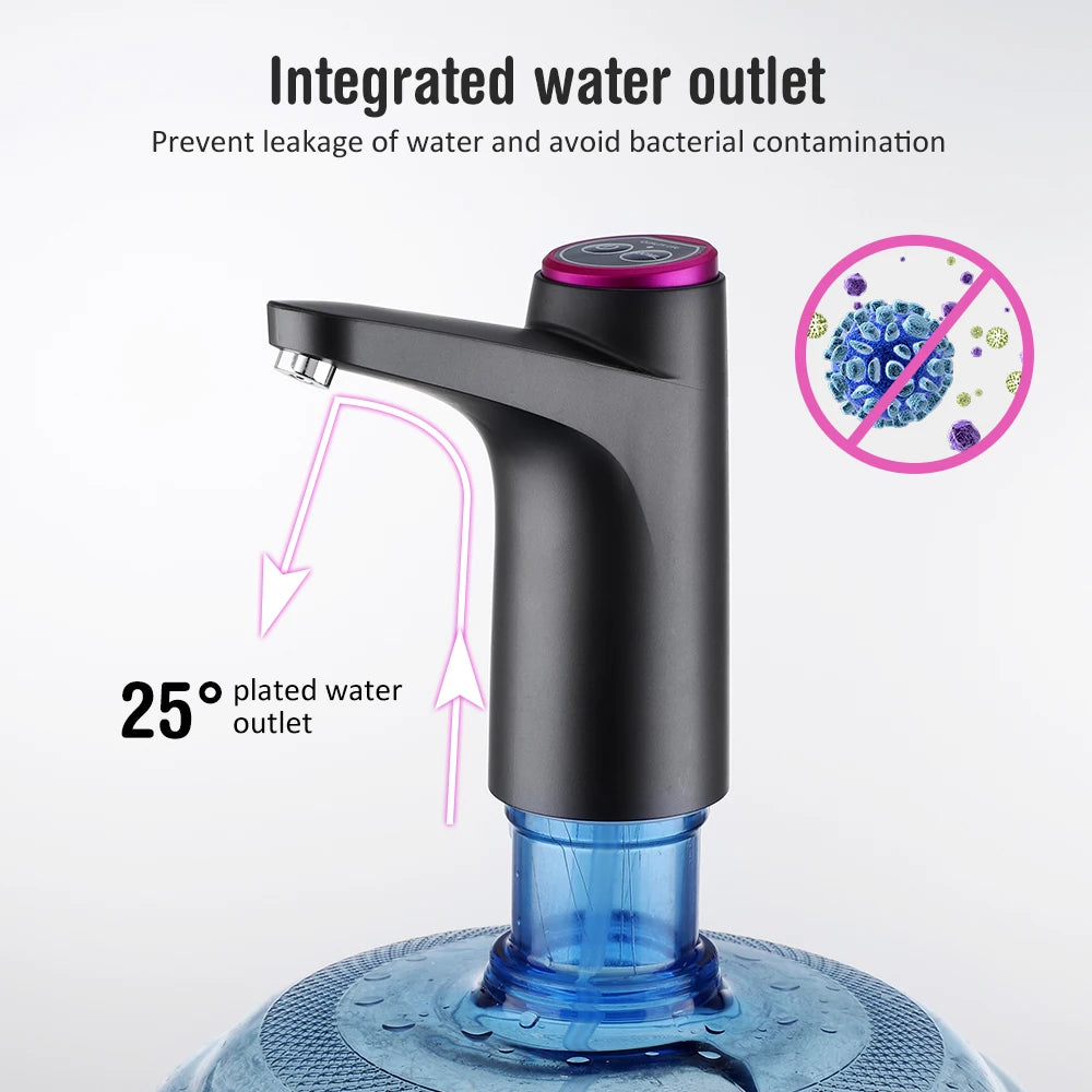 Portable USB Rechargeable Water Dispenser Pump – Automatic Push-Button Design