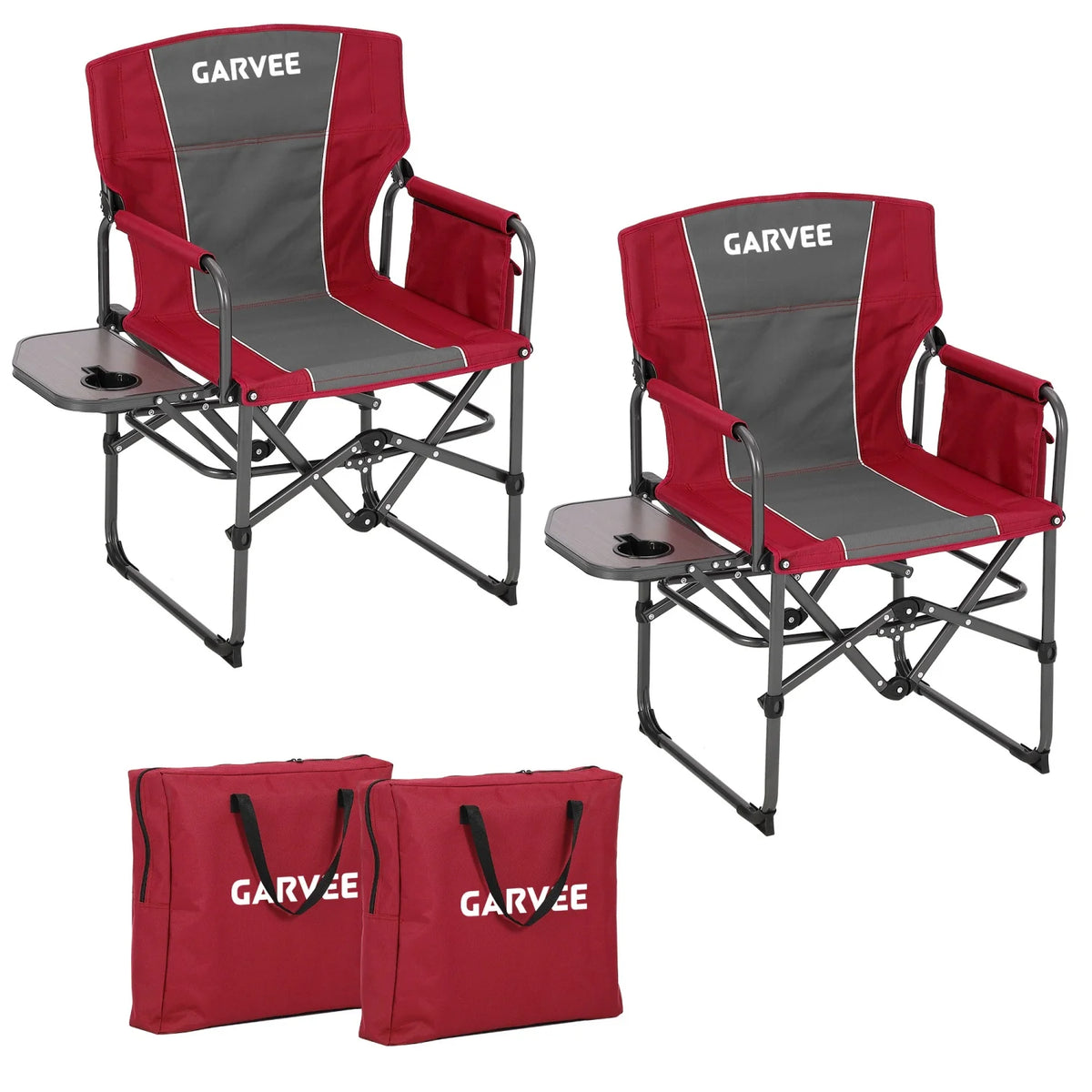 Oversized Heavy-Duty Director’s Camping Chair – 400 lb Capacity with Side Table