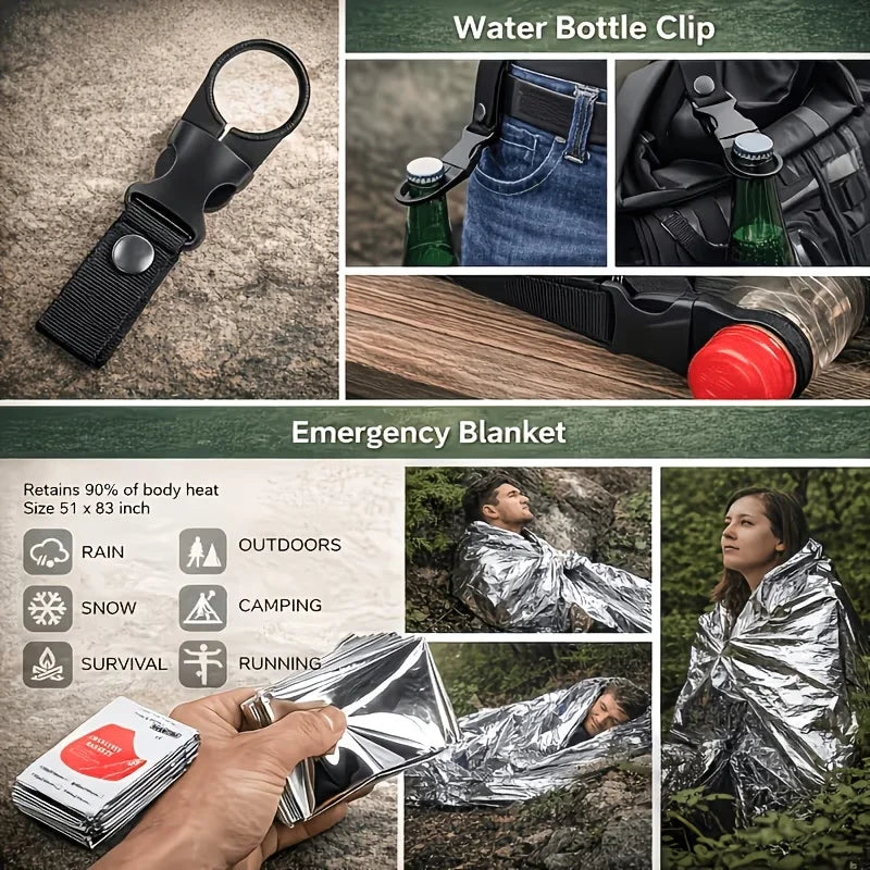 230-Piece Emergency Survival & First Aid Backpack