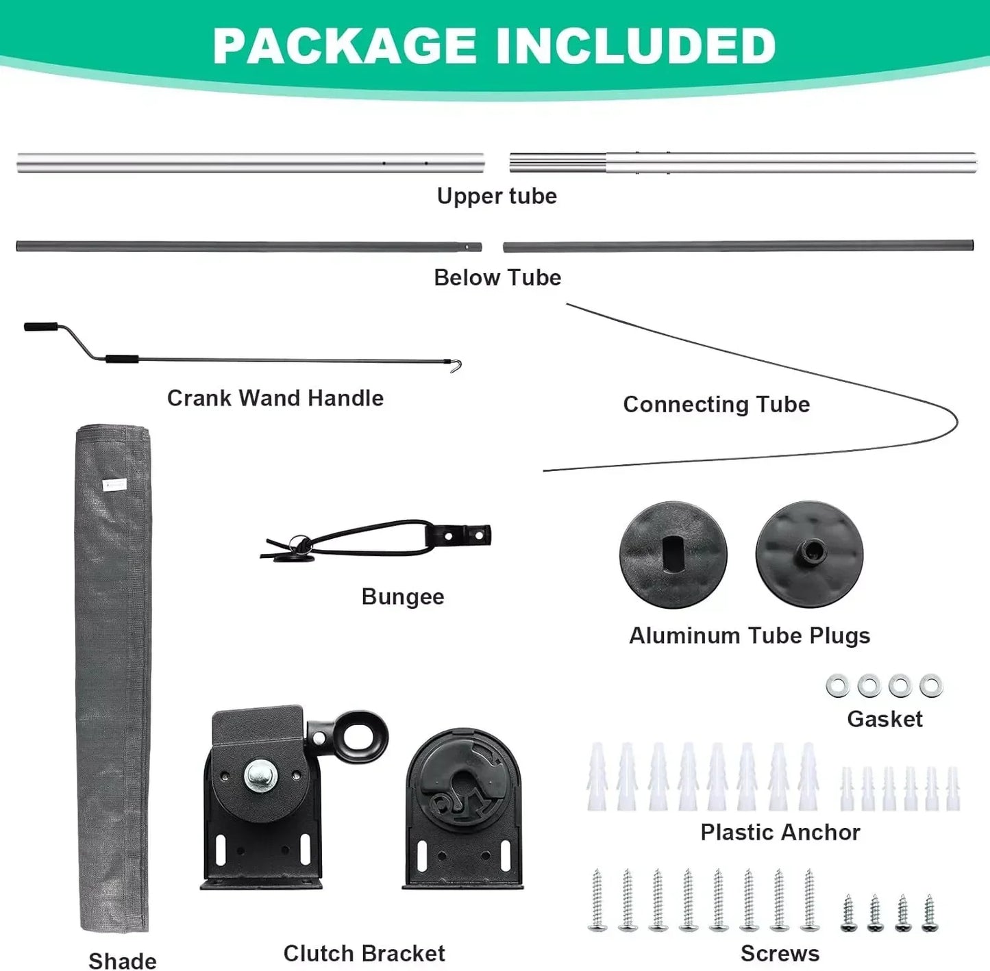 Cordless Outdoor Exterior Roller Shade