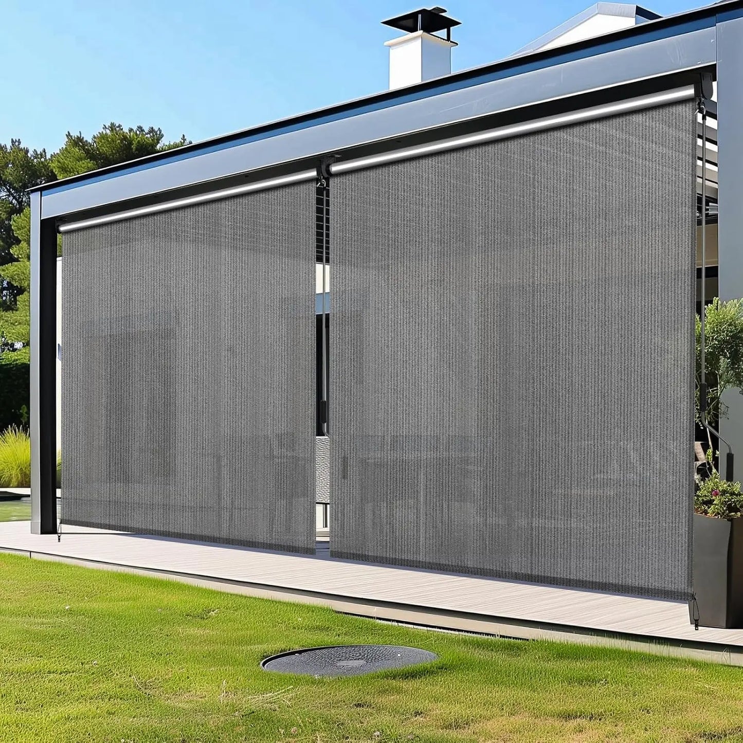 Cordless Outdoor Exterior Roller Shade