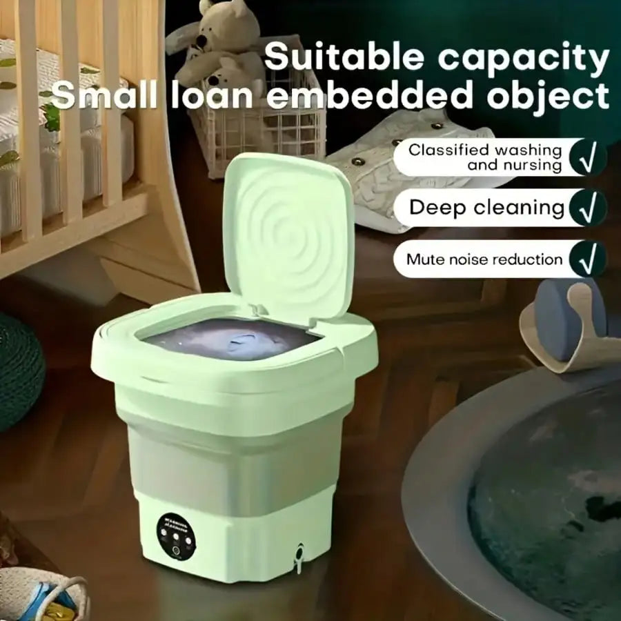 Foldable Mini Washing Machine, Portable Compact Washer