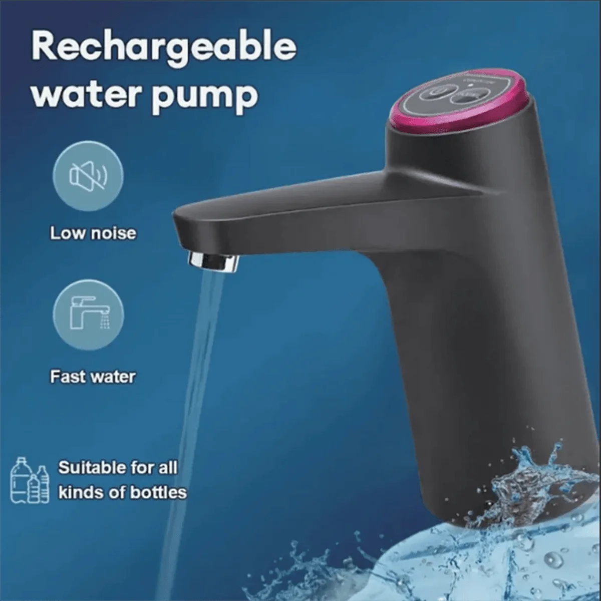 5 Gallon Water Dispenser: USB Rechargeable Pump