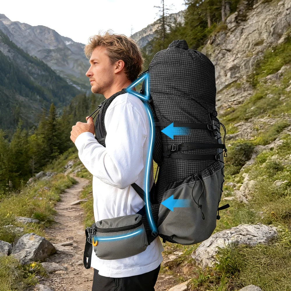 Internal-frame Hiking Backpack: 50L / 60L / 70L
