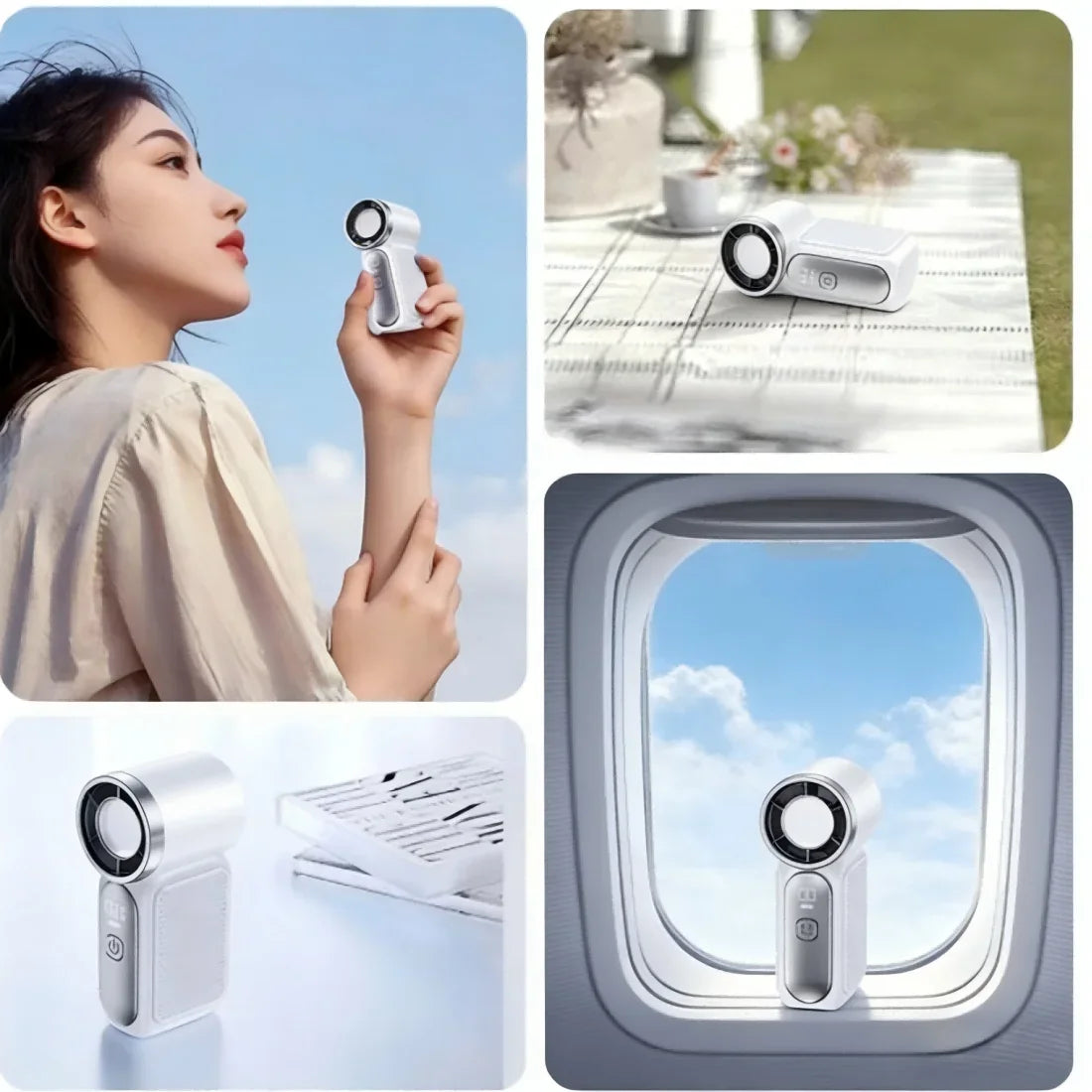 100-Speed Rechargeable Mini Turbo Handheld Fan