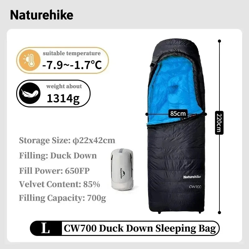 Sleeping Bag Ultralight Down Sleeping Bag for Adults Outdoor Winter Warm 650FP Duck Down Envelope Sleeping Bag