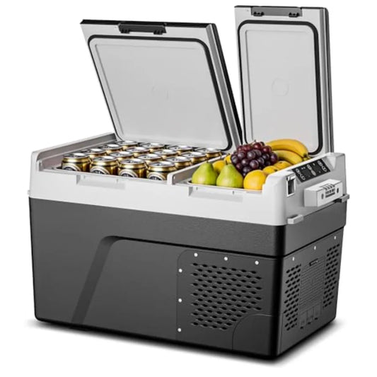 Dual Zone Portable Car Refrigerator 12/24V DC 100-240V AC