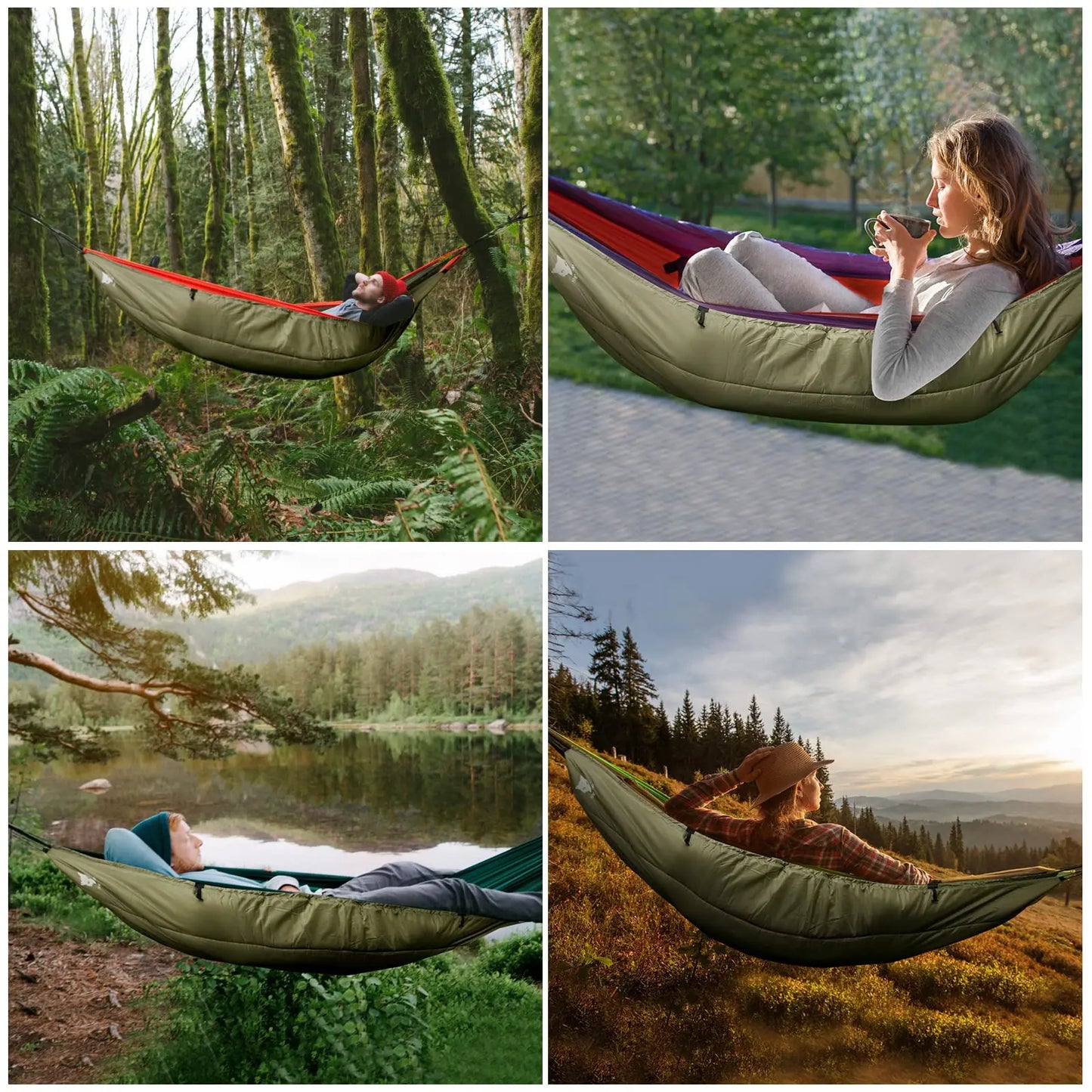 Hammock Underquilts Sleeping Bag Single Insulated Under Blanket 4 Seasons Lightweight Soft Warm 5-20℃ 8x3.6ft