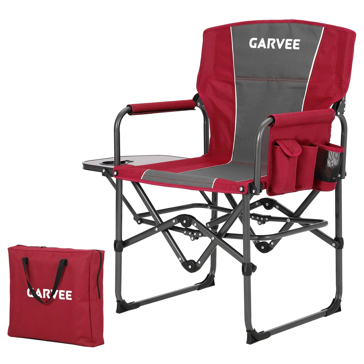 Oversized Heavy-Duty Director’s Camping Chair – 400 lb Capacity with Side Table