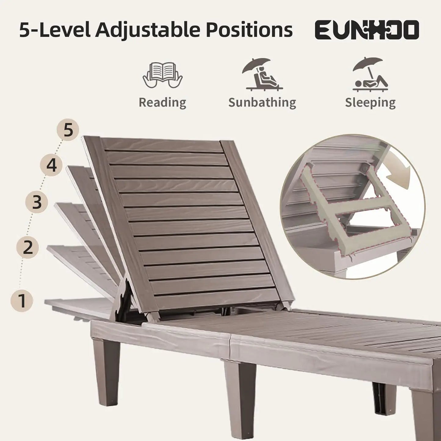 Outdoor Chaise Lounge Set of 2