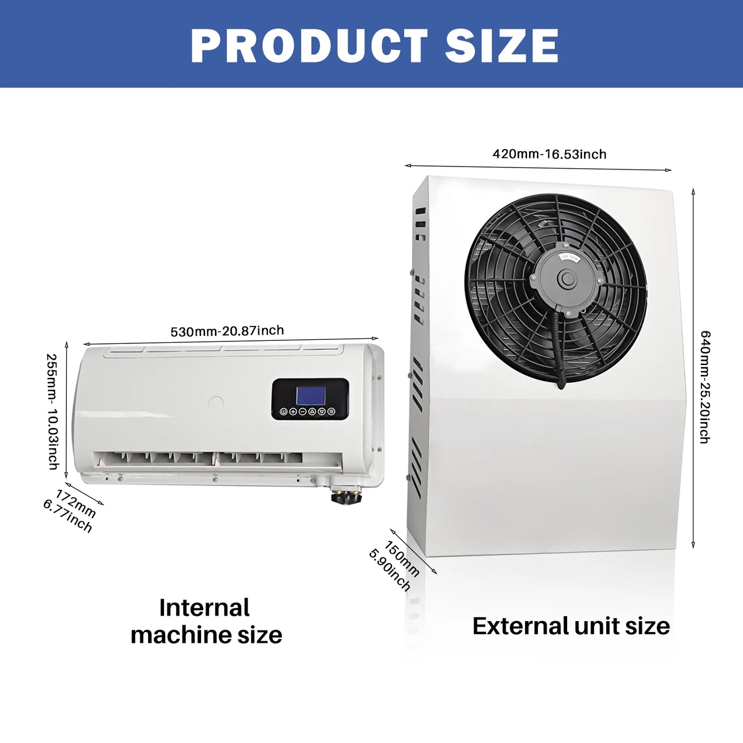 Treeligo 12V/24V 12000BTUmSplit Air Conditioner Electric
