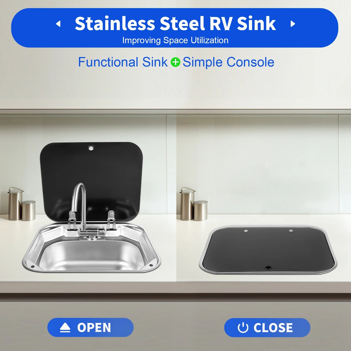 RV Sink  Camper Basin Bowl Rectangular